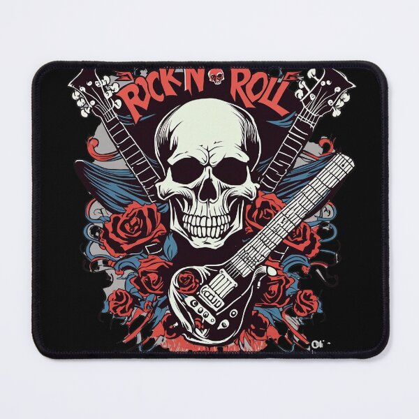 Item preview, Rock N Roll Skull designed and sold by FrozenPolarBear.