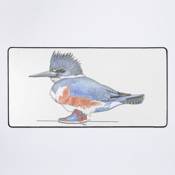 Item preview, Belted Kingfisher in High Tops designed and sold by JimsBirds.