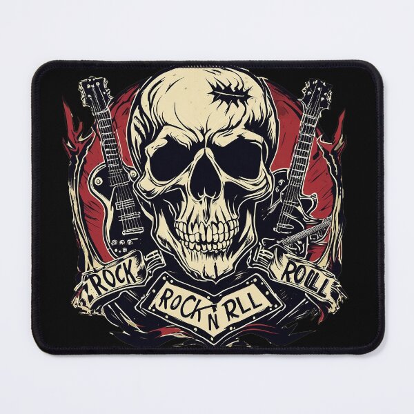 Item preview, Rock N Roll Skull designed and sold by FrozenPolarBear.