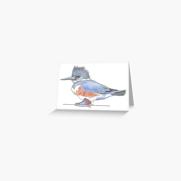 Item preview, Belted Kingfisher in High Tops designed and sold by JimsBirds.