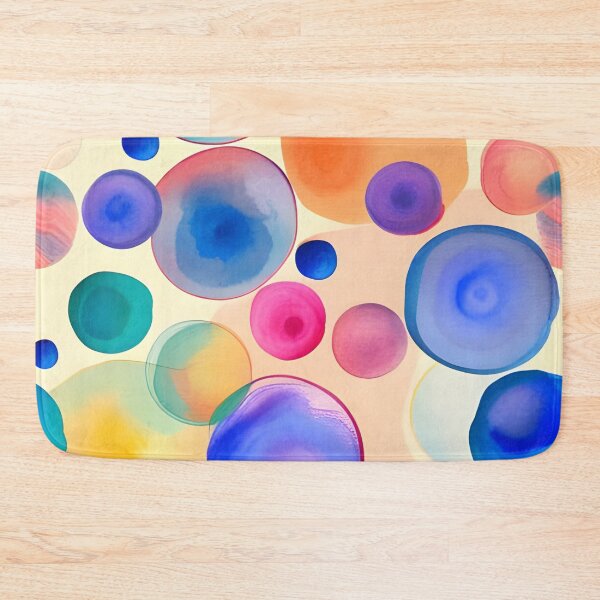 Item preview, Colorful circles design, watercolor painting  designed and sold by artbelka.