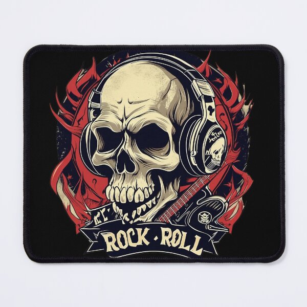 Item preview, Rock N Roll Skull designed and sold by FrozenPolarBear.