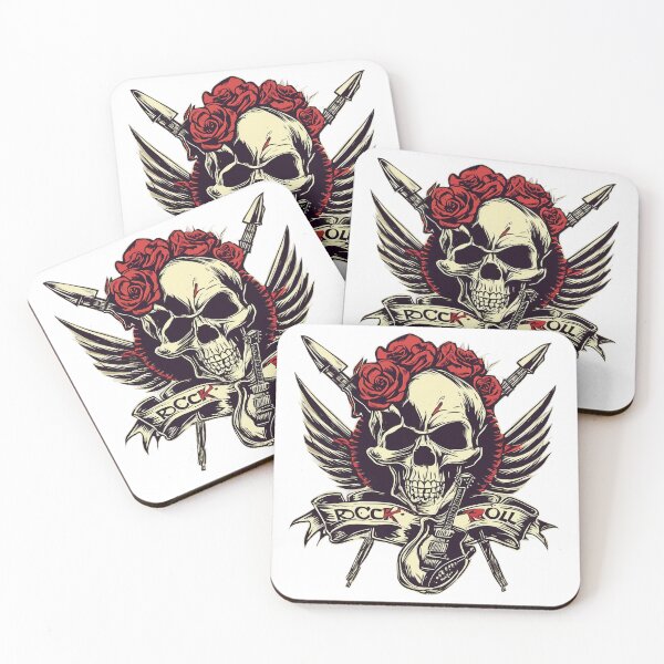 Item preview, Rock N Roll Skull designed and sold by FrozenPolarBear.