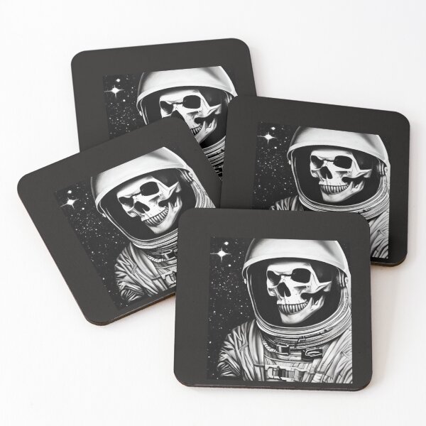 Item preview, Eye Catching BW Skull Astronaut designed and sold by KellyBruck.