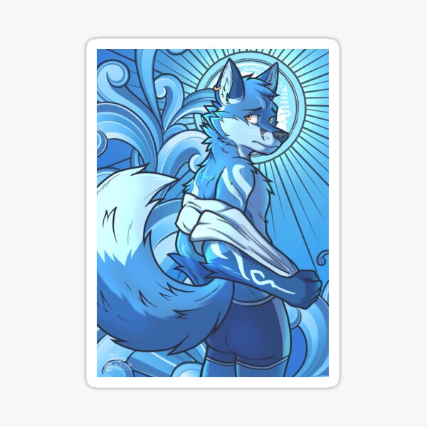 A Very Blue Fox  Sticker