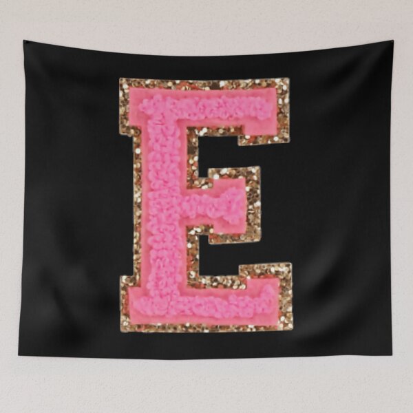 Item preview, E - Bubblegum Glitter Varsity Letter Patches 	 	 designed and sold by ddqybeuwjxo24.