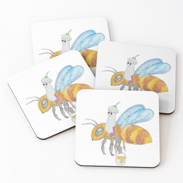 Item preview, Tiny ghost riding a bee designed and sold by LunaNoodleArt.