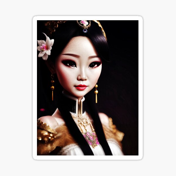 Chinese Barbie Sticker