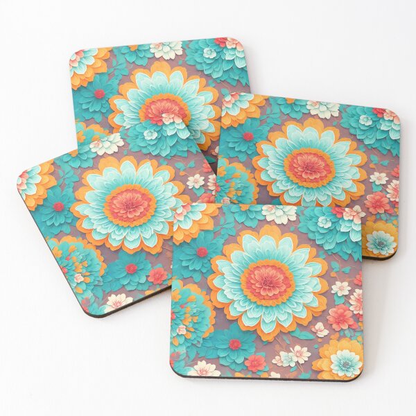 Item preview, Retro Flower Pattern - Oil and Paper style designed and sold by JoanNinjaHen.