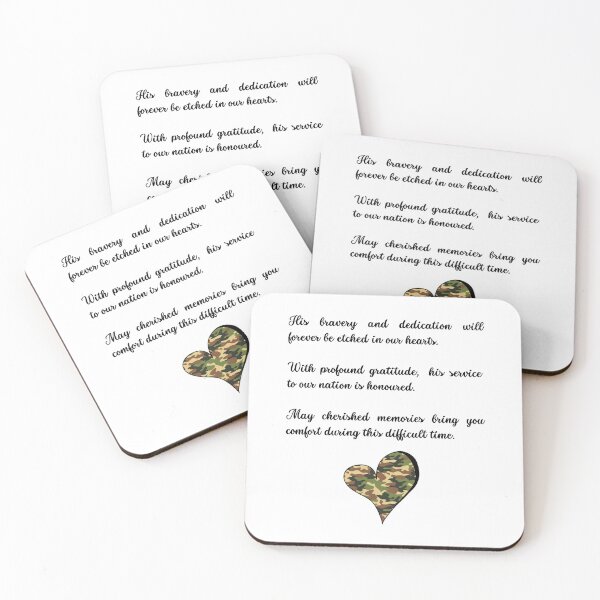 Item preview, army military condolence sympathy breavement card and gifts  designed and sold by helkav.