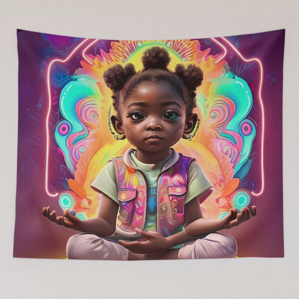 Item preview, meditación, ayahuasca, espiritual, patrón psicodélico, regalo para niños designed and sold by KreativeSouls.