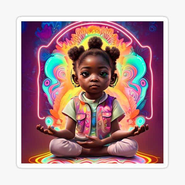 meditation, ayahuasca, spiritual, psychedelic pattern, gift for kids Sticker