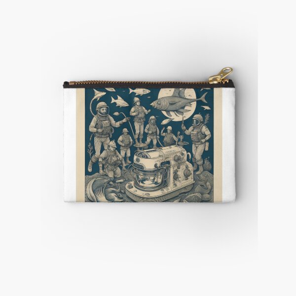 Item preview, Block Print style- Deep Sea Divers with Stand Mixer V designed and sold by TheScooperoni.