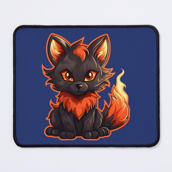Item preview, Baby black fire fox with flaming tail designed and sold by Clearmind-Arts.