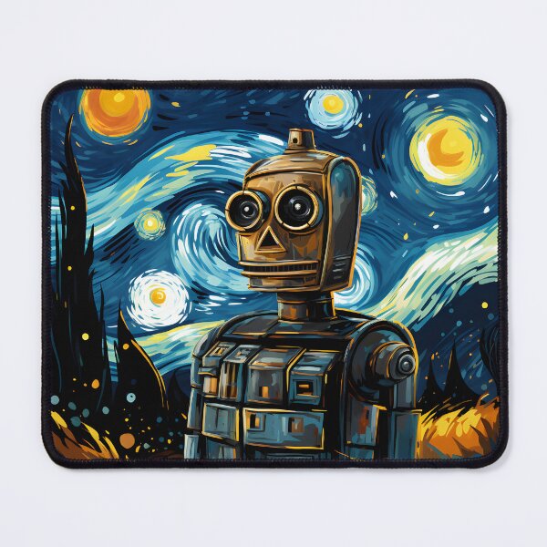 Item preview, Tin Robot inspired by Van Gogh (04) designed and sold by ArtifexCrafted.