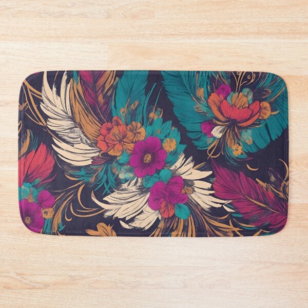 Item preview, Enchanting Harmony: Bohemian Feathers and Flowers Seamless Pattern designed and sold by arikanertug.