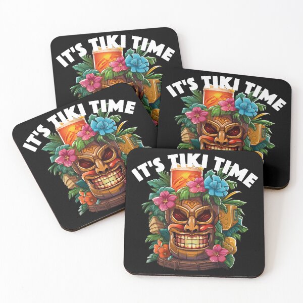 Item preview, It's Tiki Time Design, with White Lettering designed and sold by VelvetRoom.