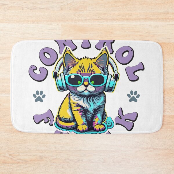 Item preview,  Cute Kitten with headphones | iam not Control freak but my cat is designed and sold by trendparrot.