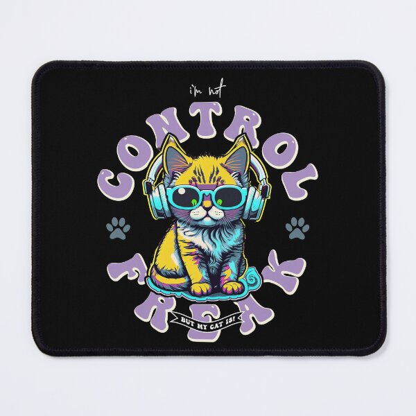 Item preview,  Cute Kitten with headphones | iam not Control freak but my cat is designed and sold by trendparrot.