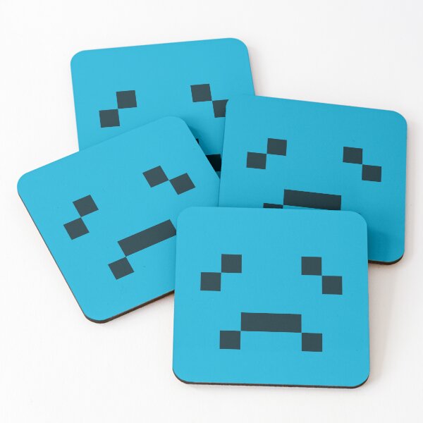 Item preview, Square Face - Blue (Depressed) designed and sold by MaidenofIron157.