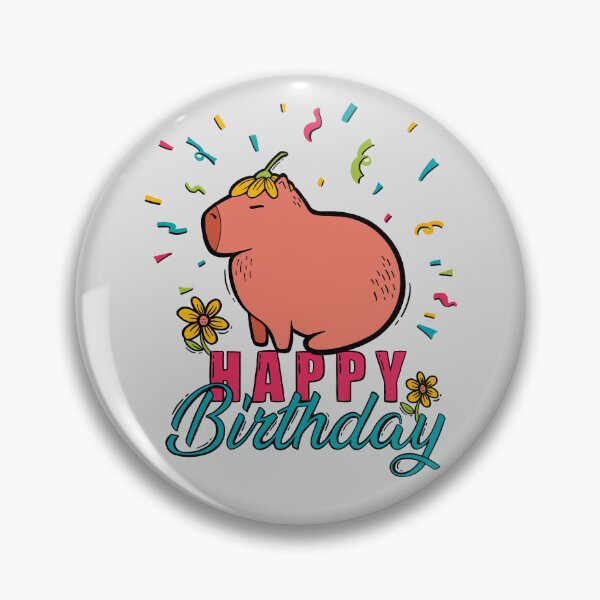 Artikelvorschau, Capybara-Geburtstagsfeier – Eine Regenbogenfeier entworfen und verkauft von JBeasleyDesigns.