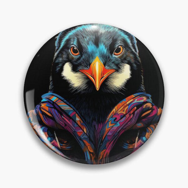 Item preview, Psychedelic Angry Penguin: Fierce Blizzard designed and sold by PsyCloth.