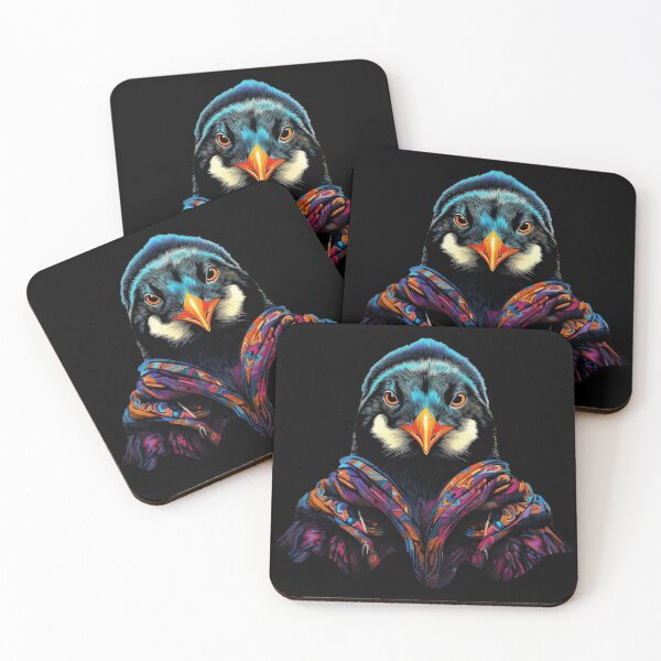Item preview, Psychedelic Angry Penguin: Fierce Blizzard designed and sold by PsyCloth.