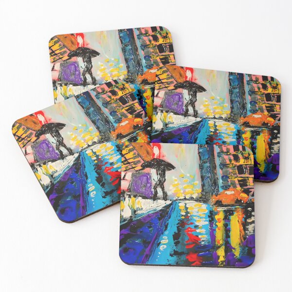 Item preview, Abstract City in the Rain designed and sold by SkyCatArt.