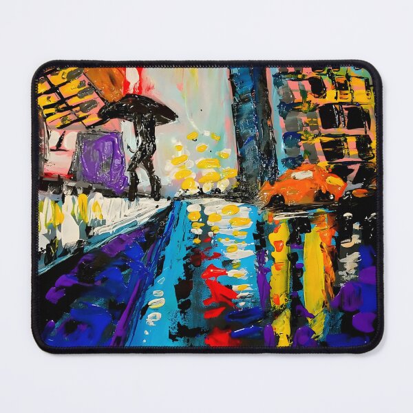 Item preview, Abstract City in the Rain designed and sold by SkyCatArt.