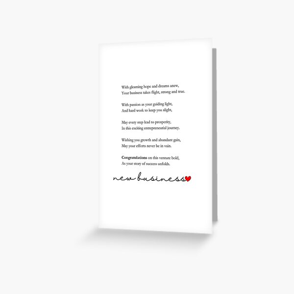 Item preview,  congratulations on the new business entrepreneur wishes card designed and sold by helkav.