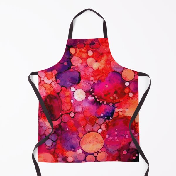 Item preview, Rich Red Scattered Bubbles Alcohol Ink Abstract Pattern designed and sold by DEC02.