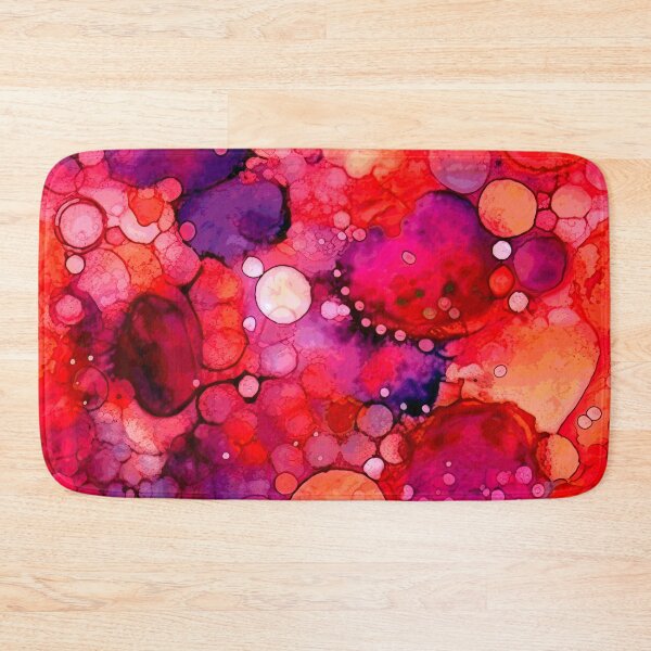 Item preview, Rich Red Scattered Bubbles Alcohol Ink Abstract Pattern designed and sold by DEC02.