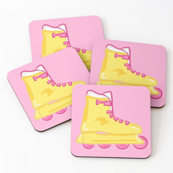 Item preview, Yellow and Pink Rollerskates designed and sold by RoserinArt.