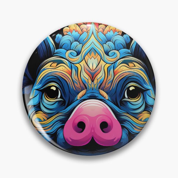 Item preview, Psychedelic Cute Pig: Playful Oinkfest designed and sold by PsyCloth.