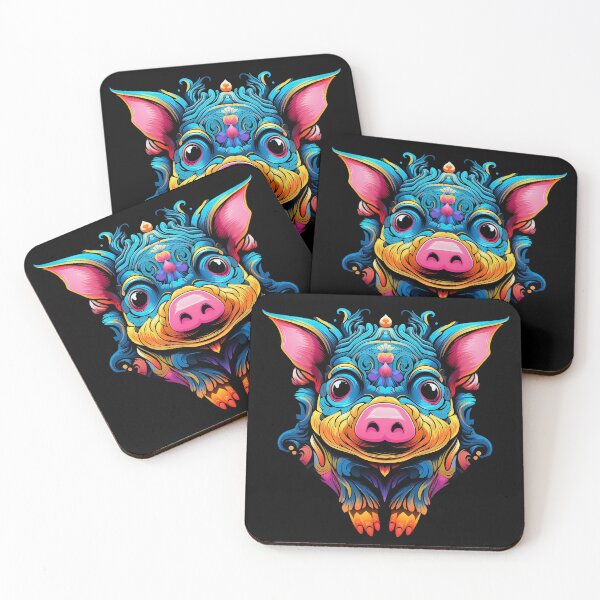Item preview, Psychedelic Happy Pig: Joyful Oinkorama designed and sold by PsyCloth.