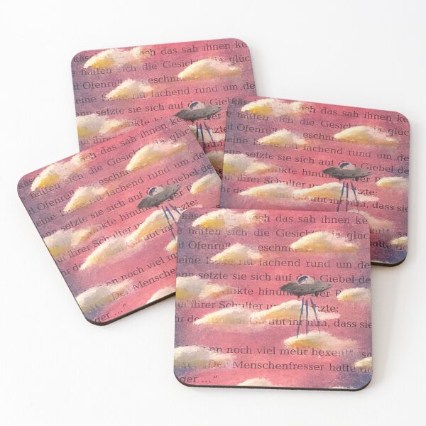 Item preview, Aliens exploring the pink sky designed and sold by Mooki-.