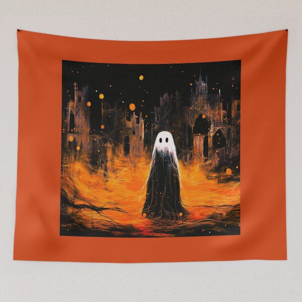 Artikelvorschau, Abstrakter Halloween-Geist entworfen und verkauft von OutOfTheBoxArt1.