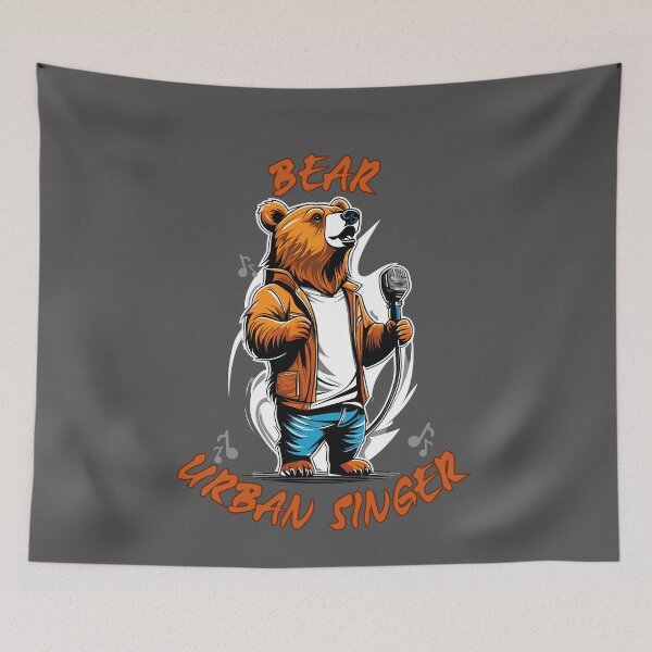 Item preview, Bear Urban Singer designed and sold by tinytwist.