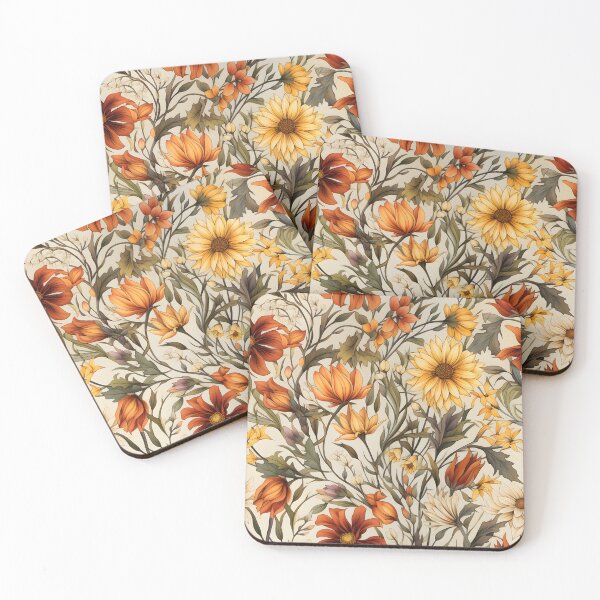 Item preview, Later Sunflowers, the Year’s Last Smile—yes, even bright yellow sunflowers, all bloom around September and October. Fall floral pattern, autumn floral print, floral wall art designed and sold by ignasirus.