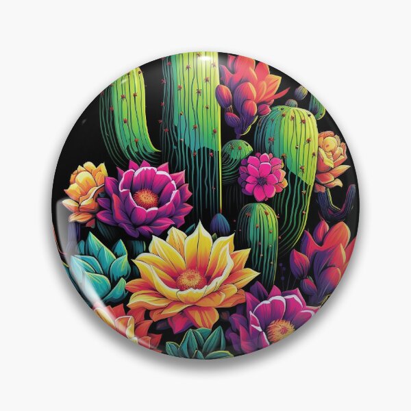 Item preview, Psychedelic Cactus Flower: Blooming Oasis designed and sold by PsyCloth.