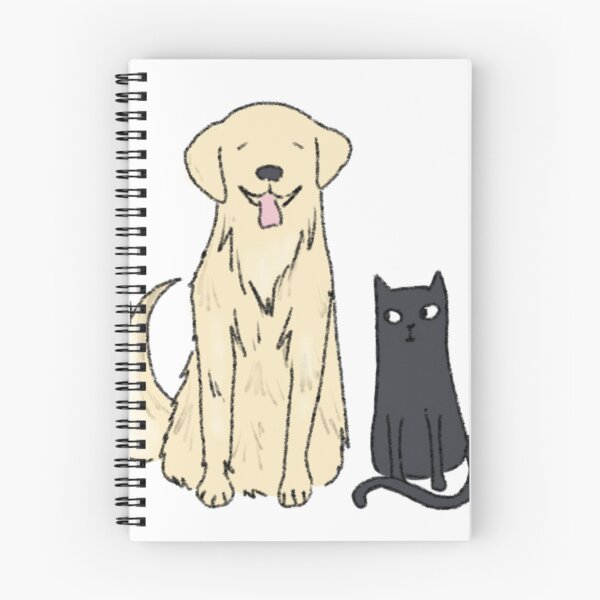Item preview, Golden Retriever and Black Cat Duo designed and sold by bird-songs-.