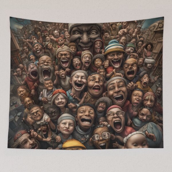 Item preview, Embrace Life's Humorous Moments - Laughing Faces Collection designed and sold by Ashidre.