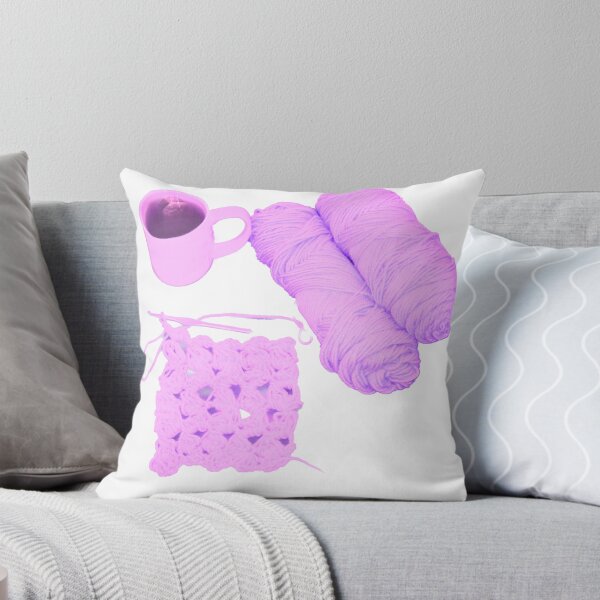 Item preview, Crochet Time in Lavender! Purple Yarn, Tea, and Broomstick Lace Crocheting - Photography designed and sold by Victoria Rose.
