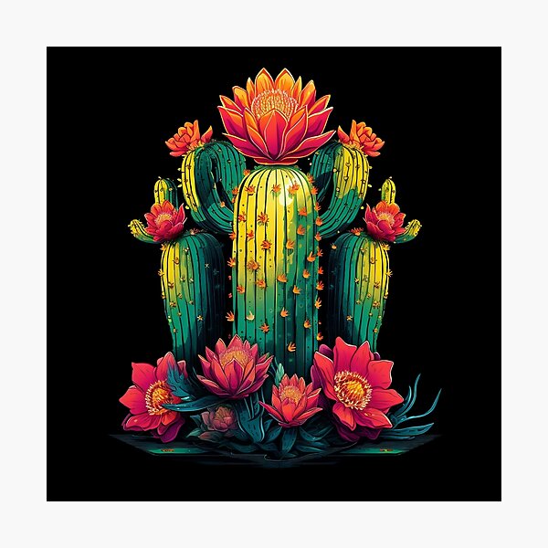 Item preview, Psychedelic Cacti Garden: Desert Kaleidoscope designed and sold by PsyCloth.