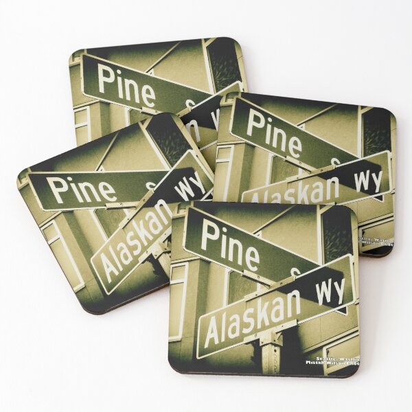 Item preview, Pine Street & Alaskan Way, Seattle, Washington designed and sold by The Street Sign Store.