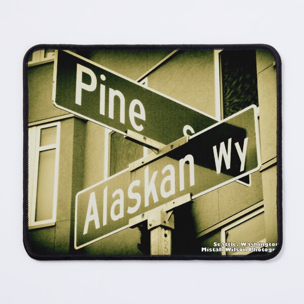 Item preview, Pine Street & Alaskan Way, Seattle, Washington designed and sold by The Street Sign Store.