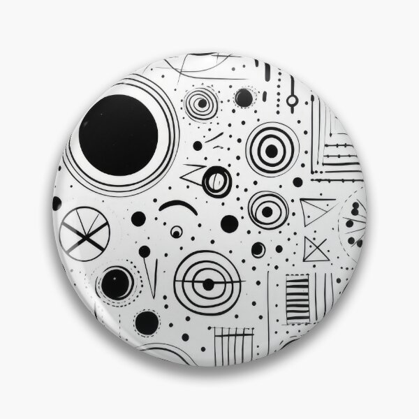 Item preview, black and whirite line drawing Squares cirles designed and sold by moois007.