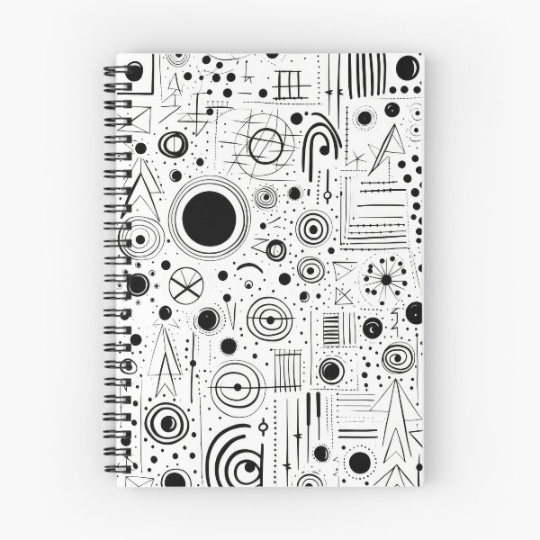 Item preview, black and whirite line drawing Squares cirles designed and sold by moois007.