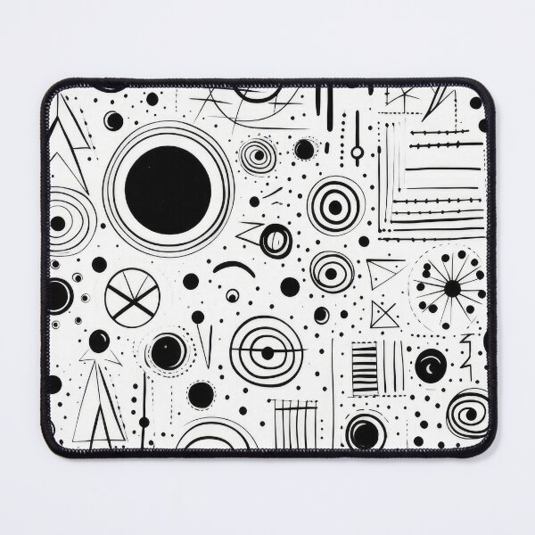 Item preview, black and whirite line drawing Squares cirles designed and sold by moois007.