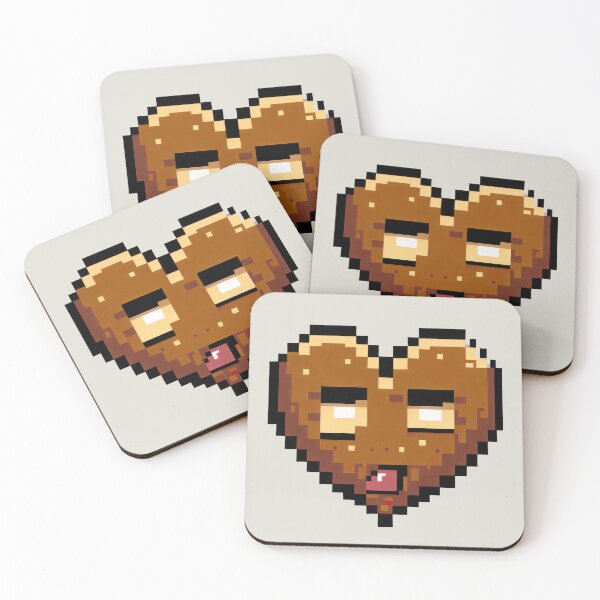 Item preview, Pixel Bored Heart - Brown Meh designed and sold by pocketart2023.